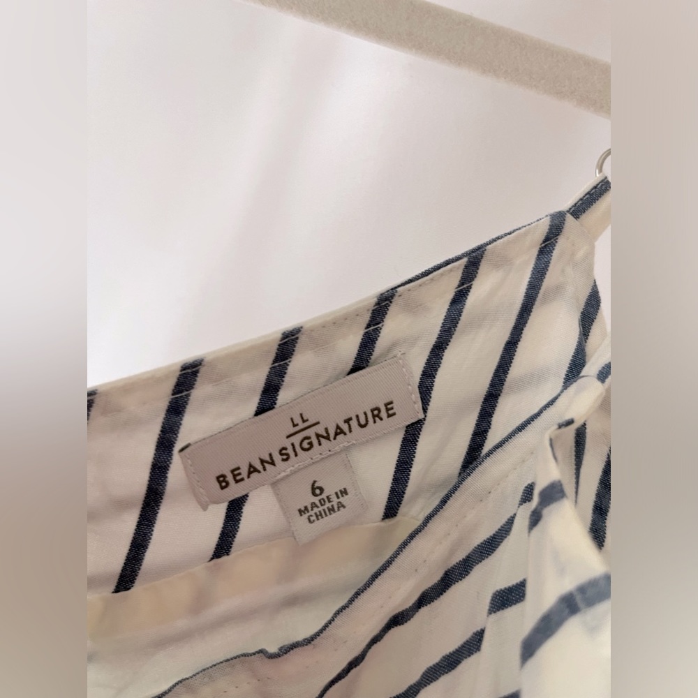 L L Bean Signature - cotton/linen striped dress - size 6 - Picture 8 of 8